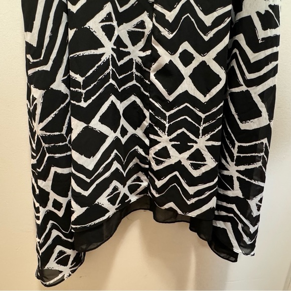 Addition Elle Black & White Abstract Print Midi Dress Size 18 - Picture 10 of 13